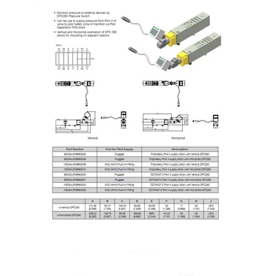 K503AU516663010 NUMATICS/AVENTICS SANDWICH SUPPLY BLOCK<BR>503 SERIES 5/32" TUBE (PTY)